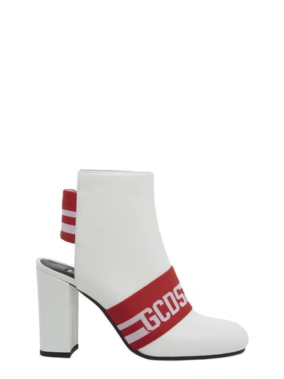 Shop Gcds Backless Logo Boots In White