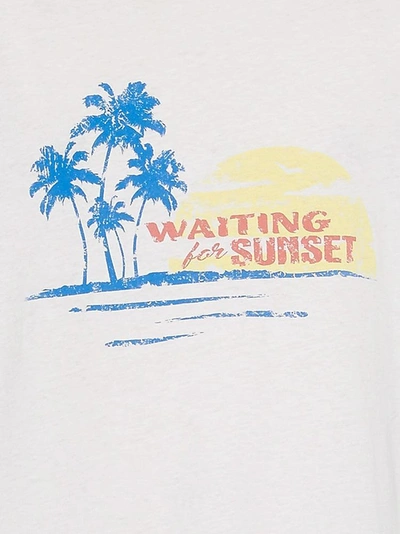 Shop Saint Laurent Waiting For Sunset Printed T In White
