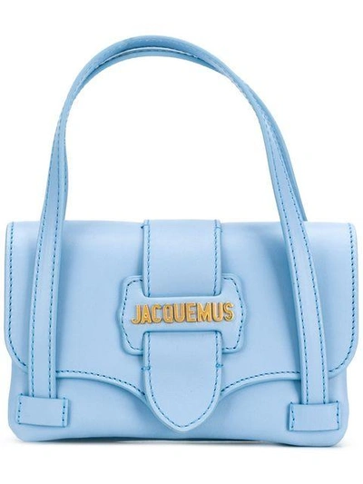 Shop Jacquemus Double Hand Mini Bag - Blue
