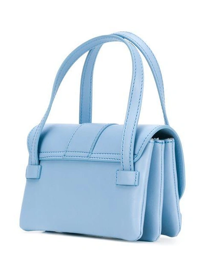 Shop Jacquemus Double Hand Mini Bag - Blue