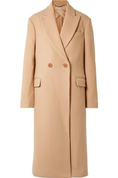 Shop Stella Mccartney Wool-twill Coat In Camel
