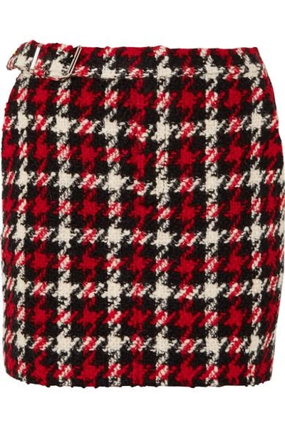 Shop Mcq By Alexander Mcqueen Wool-blend Bouclé Mini Skirt In Red