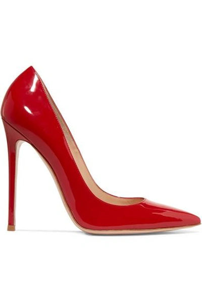 Shop Gianvito Rossi 110 Patent-leather Pumps In Red