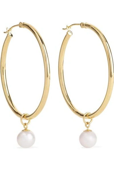 Shop Mateo 14-karat Gold Pearl Earrings