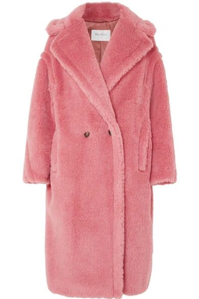 Shop Max Mara Oversized Faux Fur Coat In Pink