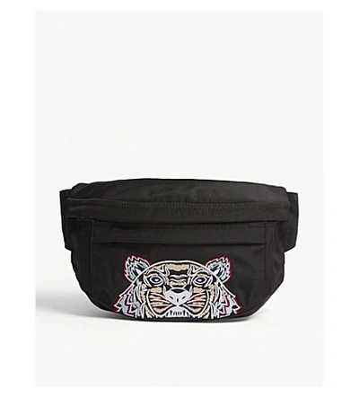 Shop Kenzo Tiger Nylon Bumbag In Black