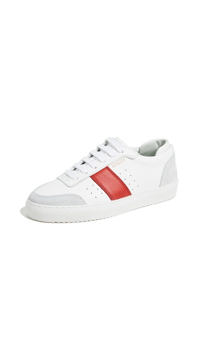 Shop Axel Arigato Dunk Sneakers In White/red