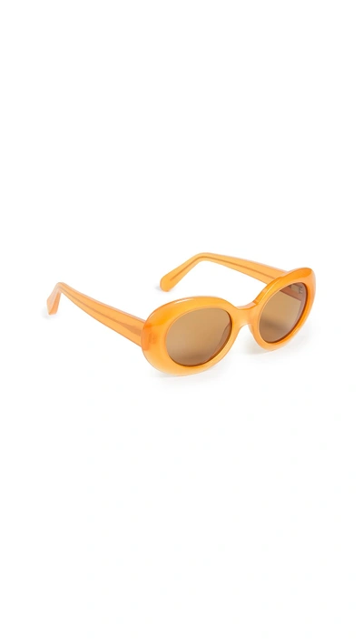 Shop Acne Studios Mustang Sunglasses In Orange/brown