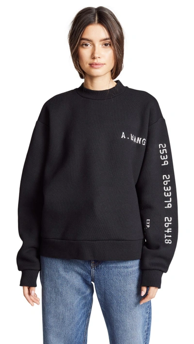 Shop Alexander Wang Sweatshirt With Chrome Decals In Black
