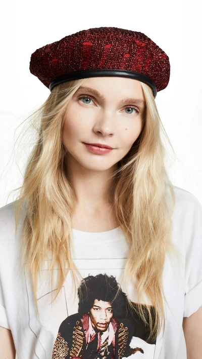Shop Eugenia Kim Cher Hat In Red