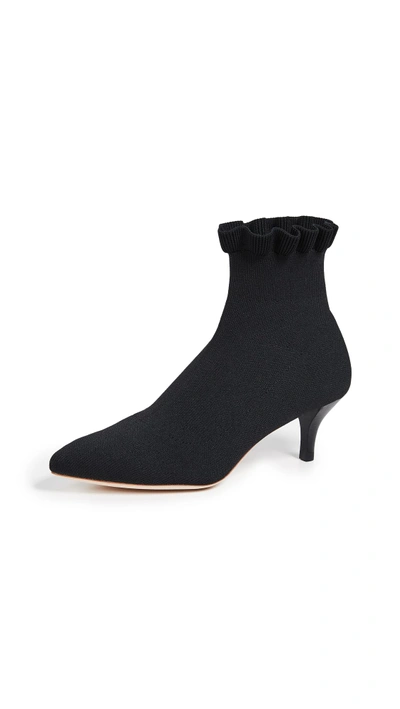 Shop Loeffler Randall Kassidy Stretch Low Heel Booties In Black