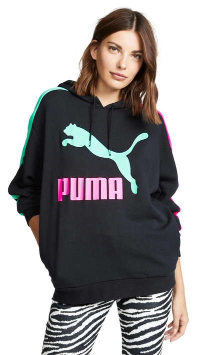 Puma Classics Logo T7 Hoodie In Cotton Black | ModeSens