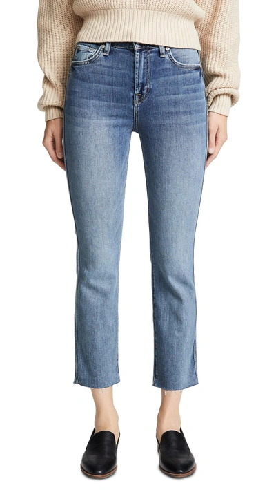 Shop 7 For All Mankind Edie B(air) Authentic Raw Hem Jeans In B(air) Authentic Fortune