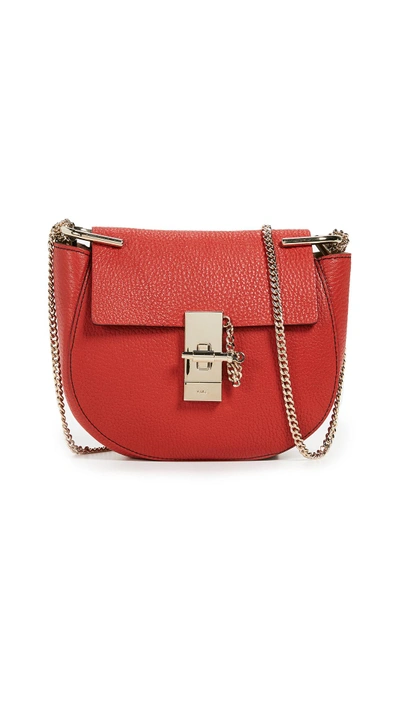 Shop Chloe Drew Bag In Red