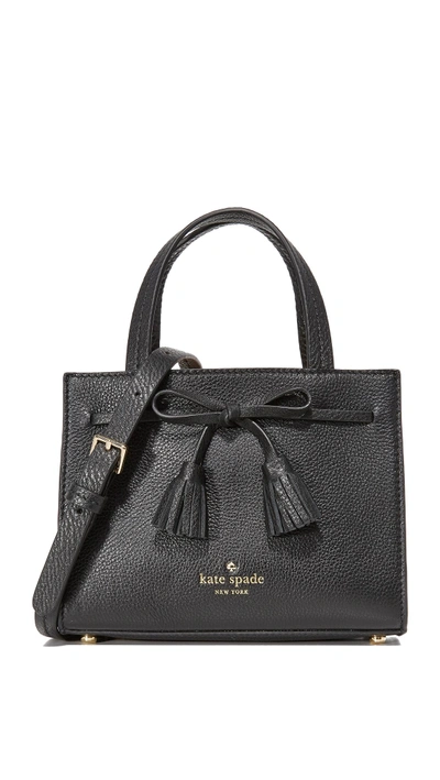 Shop Kate Spade Hayes Street Mini Isobel Satchel In Black