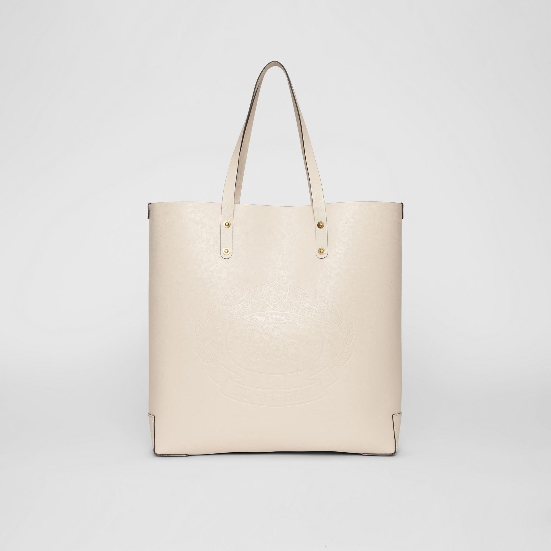 burberry large embossed crest leather tote