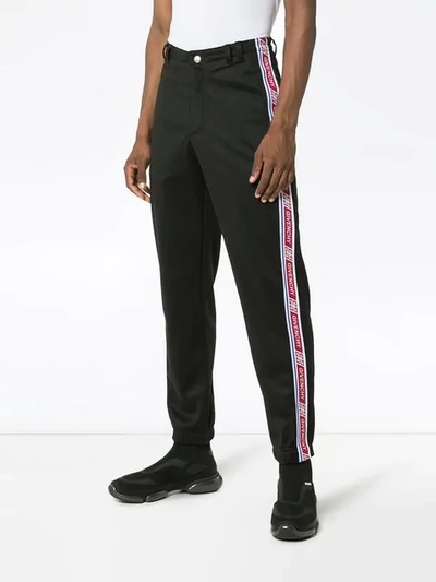 Shop Givenchy Stripe Sweatpants In Black