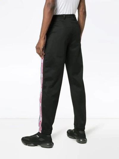 Shop Givenchy Stripe Sweatpants In Black