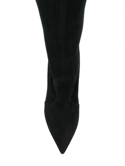 Shop Casadei Over-the-knee Blade Boots In Nero