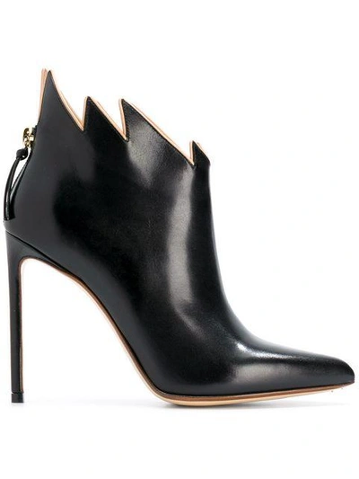 Shop Francesco Russo Pointed Ankle Boots - Black
