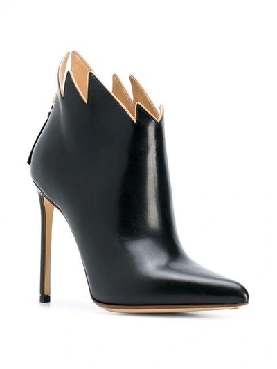 Shop Francesco Russo Pointed Ankle Boots - Black