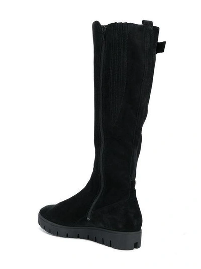 Shop Hogl Flat Knee Length Boots In Black