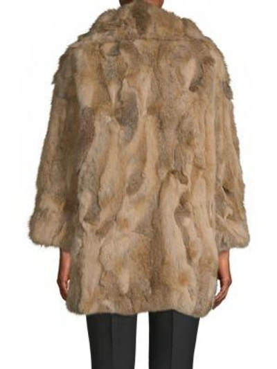 Adrienne landau textured rabbit fur outlet coat