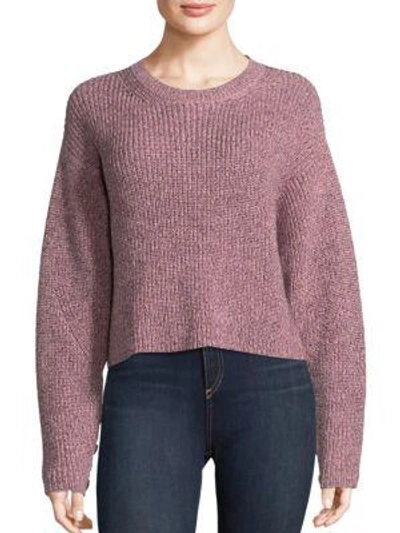 Shop Rag & Bone Lurex Crewneck Sweater In Dusty Rose