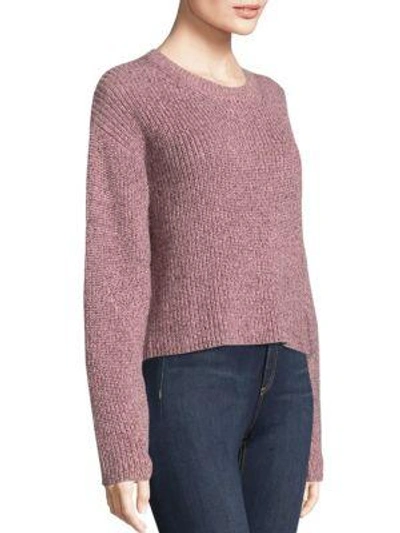 Shop Rag & Bone Lurex Crewneck Jumper In Dusty Rose