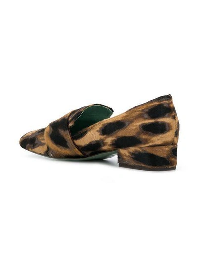 Shop Paola D'arcano Leopard Print Loafers In Brown