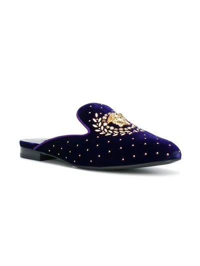 embellished Medusa mules