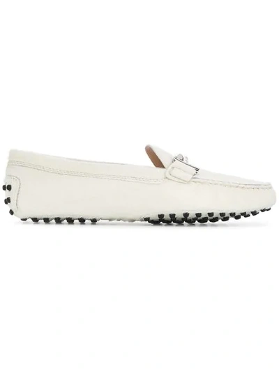 Shop Tod's Gommino Driving Shoes - White
