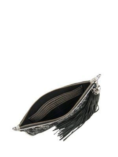 Shop Sam Edelman Alia Embroidered Clutch In Grey