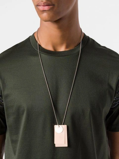 Shop Jil Sander Dog Tag Necklace In Metallic