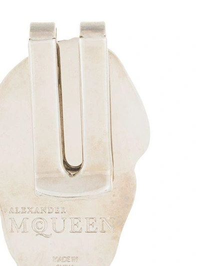 Shop Alexander Mcqueen Skull Money Clip - Metallic