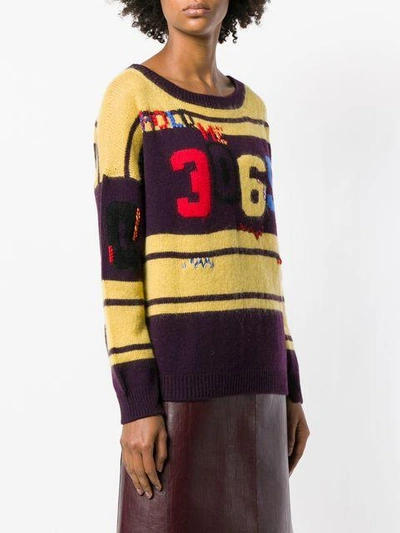 Shop Ermanno Scervino Striped Sweater In Multicolour