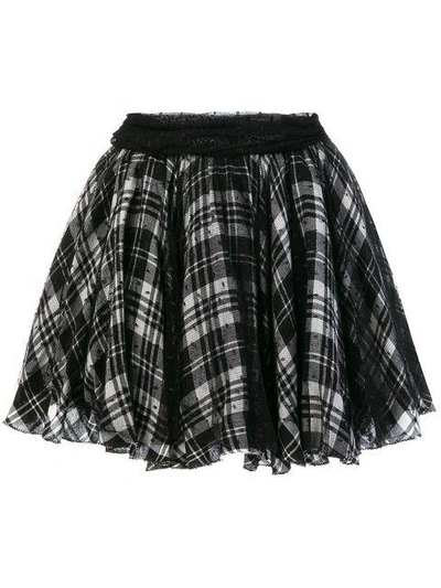 Shop Redemption Checked Mini Skirt - Black