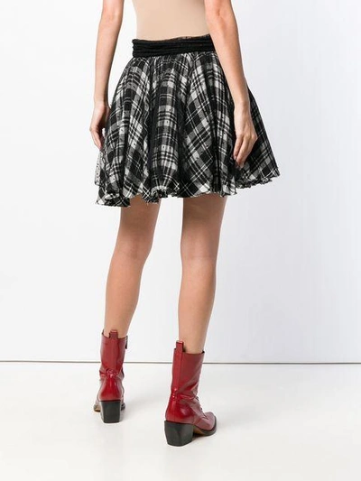 checked mini skirt