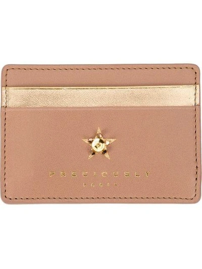 Preciously Star Embellished Cardholder - Neutrals In Neutrals