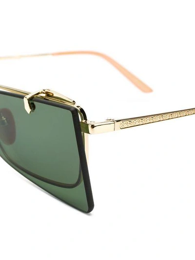 Shop Gucci Eyewear Square Shaped Sunglasses - Neutrals