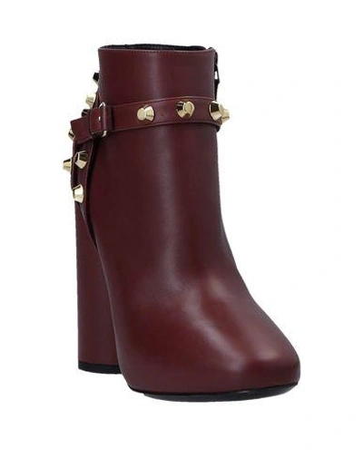 Shop Balenciaga Ankle Boot In Maroon