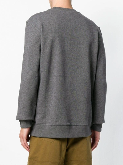 Shop Qasimi Logo Jersey Sweater - Grey