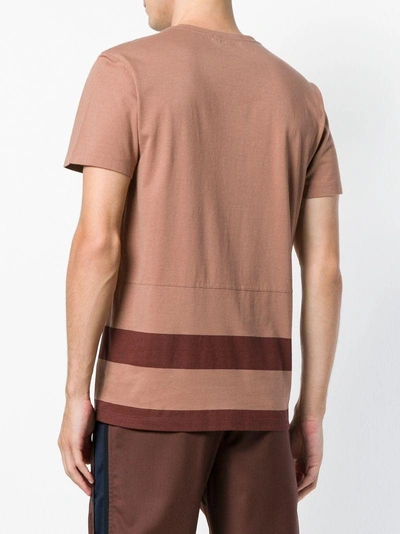 Shop Qasimi Striped T-shirt - Neutrals