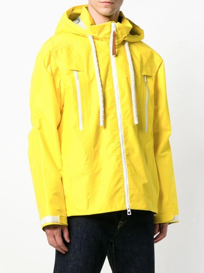 Shop Loewe Zipped Up Wind Breaker - Yellow