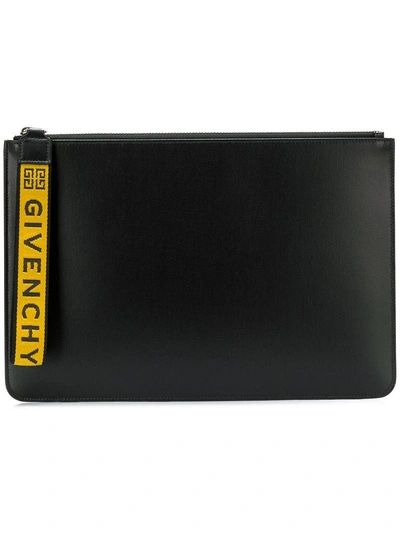 Shop Givenchy Zipped Clutch Bag In Black