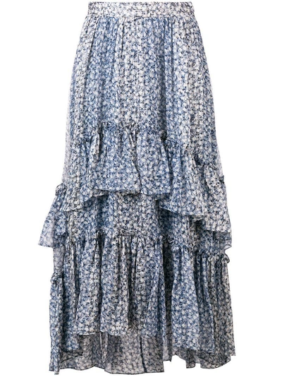 Shop Ulla Johnson Maria Printed Skirt - Blue
