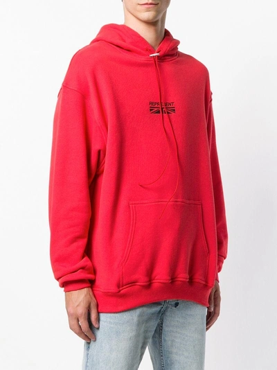 Shop Represent Hooded Zipped Jacket - Red