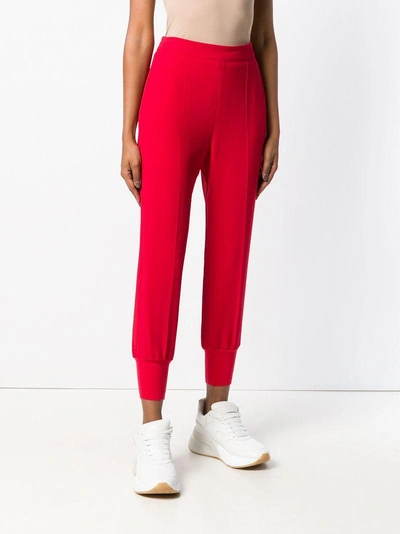 Shop Stella Mccartney Waistband Track Pants - Red