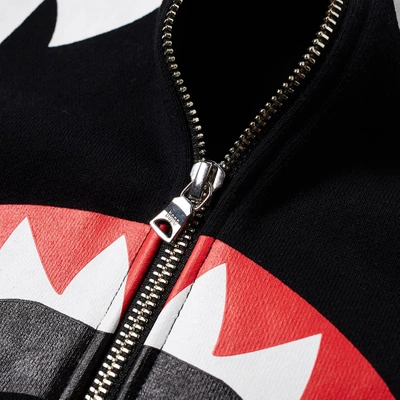 Shop A Bathing Ape Big Shark Wide Crew Sweat In Black