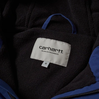 Shop Carhartt Nimbus Fleece Lined Pullover Jacket In Blue
